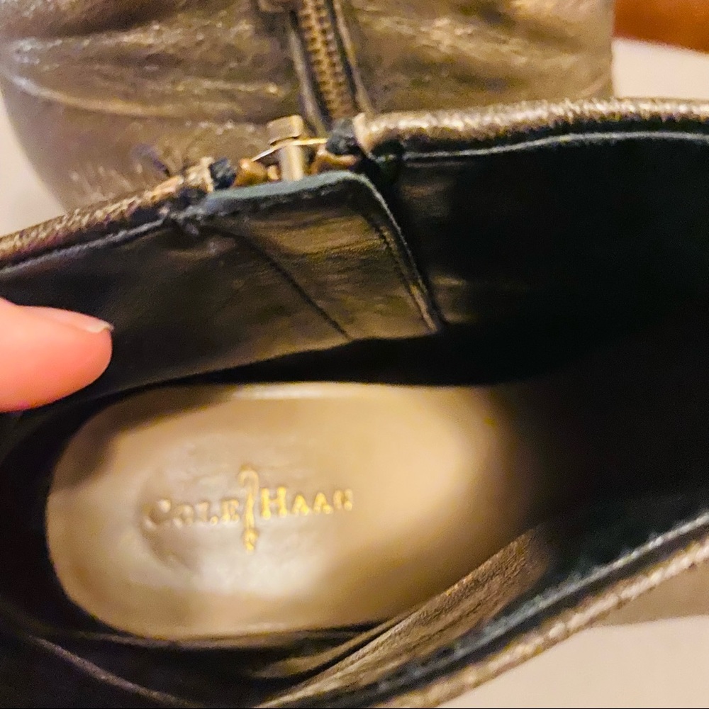 Cole Haan Nike Air Distressed Bronze Booties, Size 8B - Picture 10 of 11